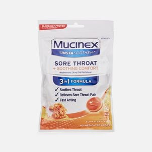 Mucinex InstaSoothe&trade; Sore Throat + Soothing Comfort - Honey & Echinacea, 40 ct.