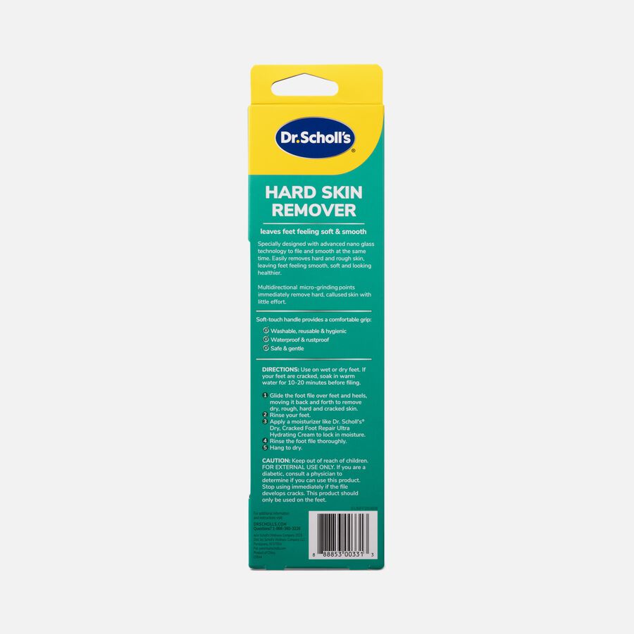 Dr. Scholl's Hard Skin Remover Nano Glass Foot File, , large image number 1