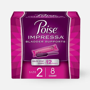 Poise Impressa Bladder Supports for Women, Size 2, 8 ct.