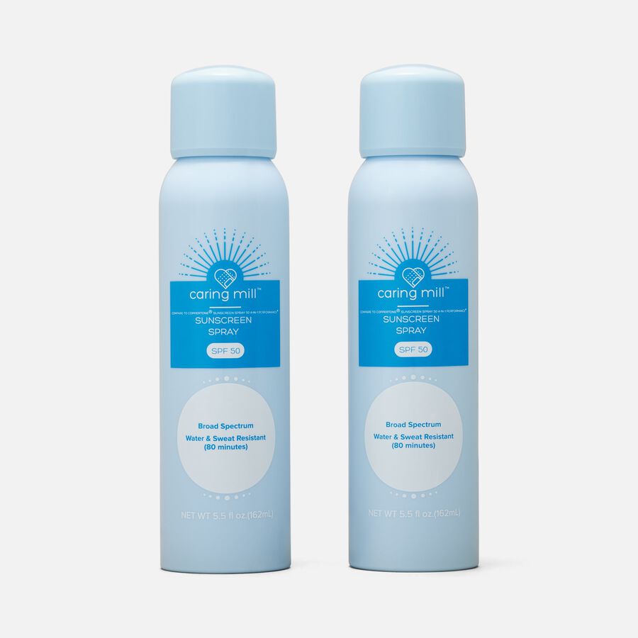 Caring Mill&trade; Sunscreen Spray, SPF 50, 5.5 fl oz. (2-Pack), , large image number 0