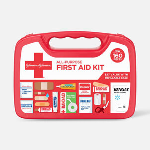 Johnson & Johnson All-Purpose First Aid Kit - 160 ct.
