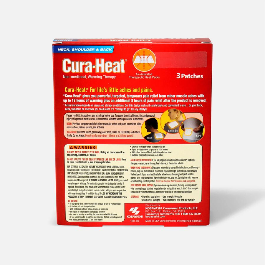 Cura-Heat Therapeutic HeatPacks for Back, Shoulder, and Neck Pain, 3 ct., , large image number 1