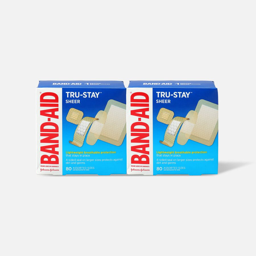 BAND-AID&reg; Sheer Adhesive Bandages, Assorted, 80 ct. (2-Pack), , large image number 0