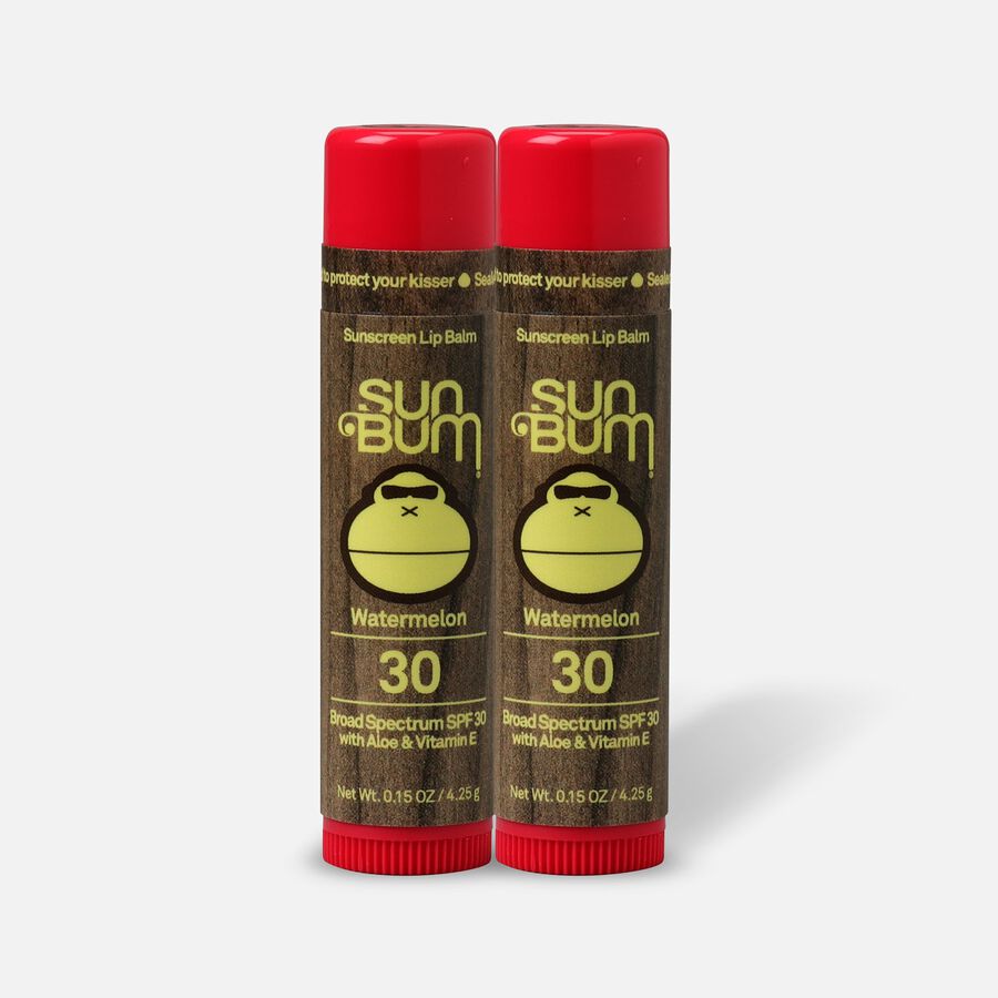 Sun Bum Lip Balm, SPF 30, Watermelon, .15 oz. (2-Pack), , large image number 0