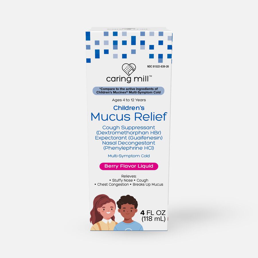 Caring Mill ™ Children's Mucus Relief Multi-Symptom Cold, Mixed Berry Flavor, 4 oz., , large image number 0