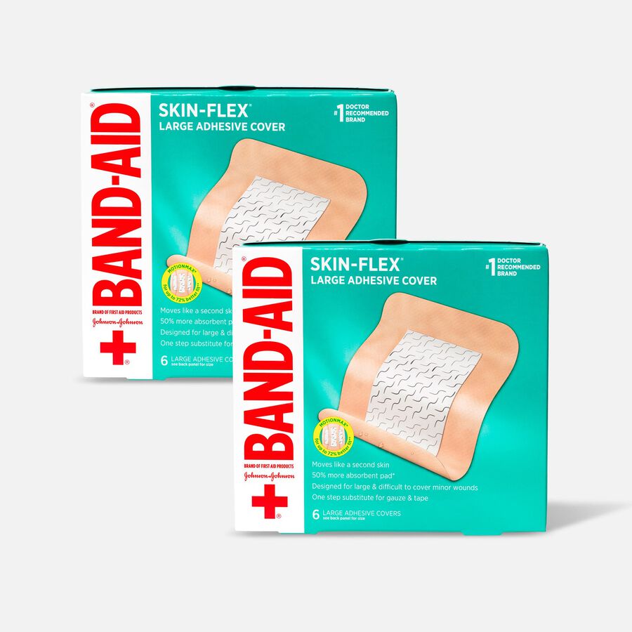 BAND-AID&reg; Skin-Flex Large Adhesive Cover Bandages, 6 ct. (2-Pack), , large image number 0