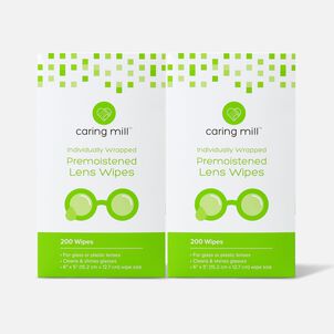Caring Mill&trade; Pre-Moistened Lens Wipes, 200 ct. (2-Pack)