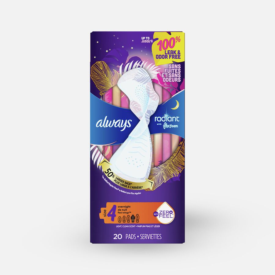 Always Radiant FlexFoam Pads with Wings, Scented, , large image number 3