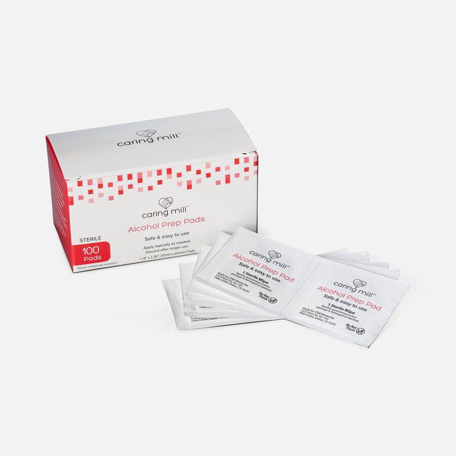 Caring Mill&trade; Alcohol Prep Pads, 100 ct., , large image number 2