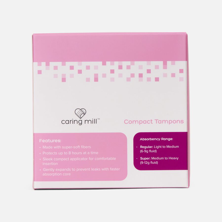 Caring Mill™ Regular Compact Tampons, 32 ct., , large image number 1