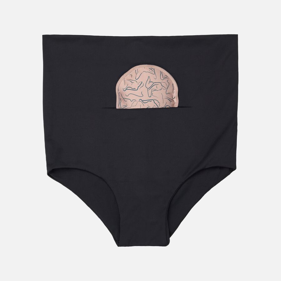 Nyssa FourthWear Postpartum Recovery Underwear & Between Legs Ice/Heat Pack, Black, S/M, , large image number 0