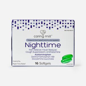 Caring Mill ™ Nightime Cold & Flu Relief soft gels, 16 ct.