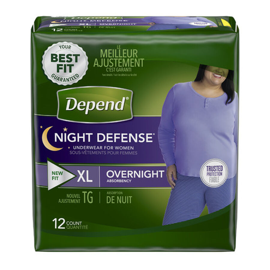 Depend Women's Night Defense, X-Large, 45"-64", 12 ct., , large image number 0