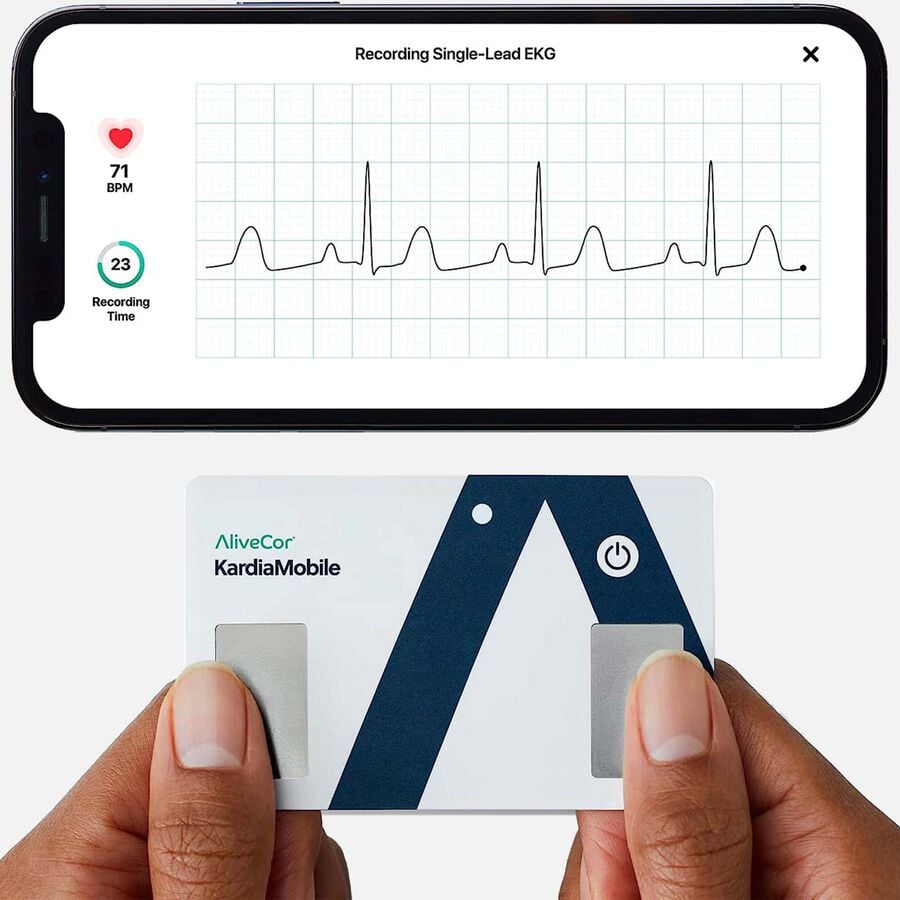 AliveCor KardiaMobile Card Personal EKG Monitor, , large image number 0
