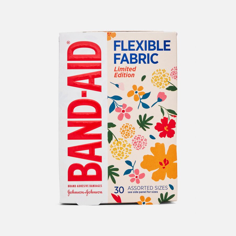BAND-AID&reg; Decorated Flexible Fabric Assorted 30 ct., Wildflower, Wildflower, large image number 0