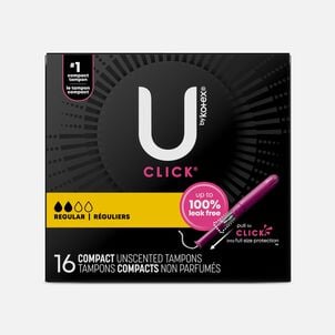 U by Kotex Click Compact Tampons, Regular Absorbency