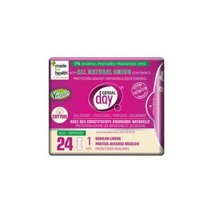 Genial Day Cotton Liners w/Anion Strip, 24 ct.